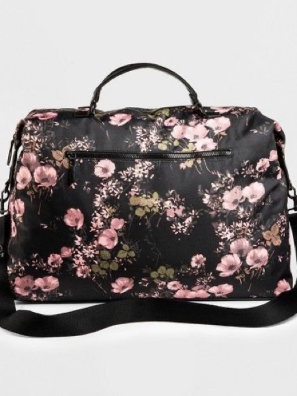 Missimo supply co Floral Black and Pink Weekender Bag